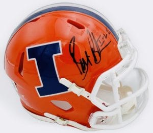 Bret Bielema Signed Illinois Fighting Illini Mini Helmet Autograph Bas Holo K81