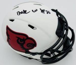 Duke Watson Signed Louisville Cardinals Football Mini Helmet Autograph Bas K12