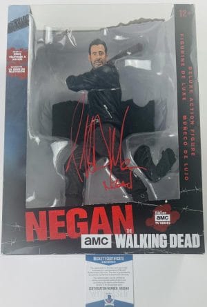 Jeffrey Dean Morgan Signed Negan 10" Mcfarlane Figure The Walking Dead Bas 240