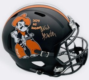 Ollie Gordon Signed Oklahoma State Cowboys Full Size Helmet Autograph Bas J70