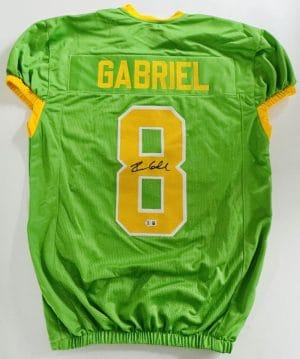 Dillon Gabriel Signed Game Cut Football Jersey Oregon Ducks Autograph Bas K940