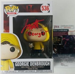 Jackson Robert Scott Signed Georgie Denbrough Funko Pop 536 It Pennywise Jsa 402