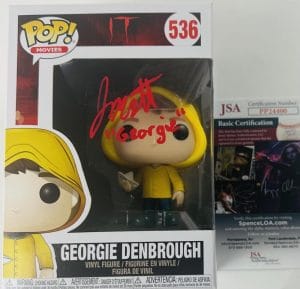 Jackson Robert Scott Signed Georgie Denbrough Funko Pop 536 It Pennywise Jsa 400