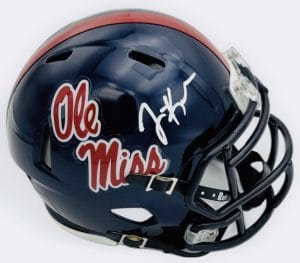 Lane Kiffin Signed Ole Miss Rebels Football Mini Helmet Hotty Toddy Bas K948