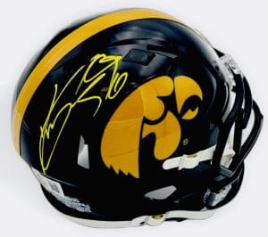 Tim Dwight Signed Iowa Hawkeyes Football Mini Helmet Autograph Beckett Bas J90