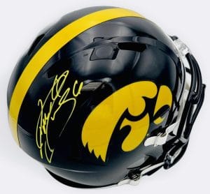 Tim Dwight Signed Iowa Hawkeyes Full Size Replica Helmet Autograph Bas Holo J52
