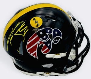 Tim Dwight Signed Iowa Hawkeyes Stars And Stripes Mini Helmet Autograph Bas J92
