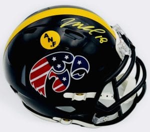 Micah Hyde Signed Iowa Hawkeyes Stars & Stripes Mini Helmet Buffalo Bas K51