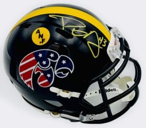 Pat Angerer Signed Iowa Hawkeyes Anf Stars & Stripes Mini Helmet Beckett Bas K56