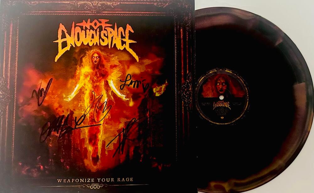 Not Enough Space Signed Weaponize Your Rage Vinyl Album Autograph Bas 153