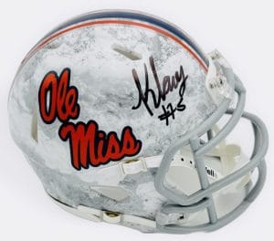Kewan Lacy Signed Ole Miss Rebels Realtree Mini Helmet Autograph Beckett J86