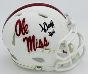 Kewan Lacy Signed Ole Miss Rebels Mini Football Helmet Autograph Beckett J84