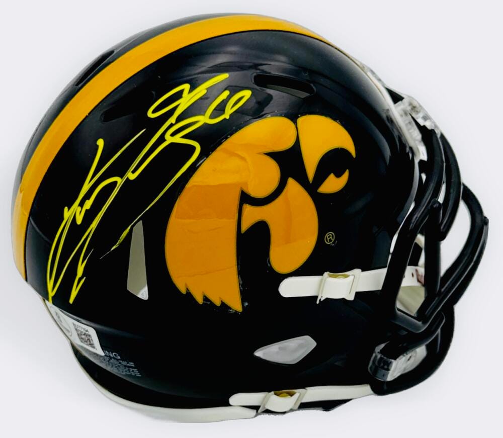 Tim Dwight Signed Iowa Hawkeyes Football Mini Helmet Autograph Beckett Bas J94