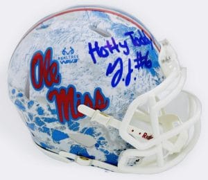 Tj Dottery Signed Ole Miss Rebels Realtree Mini Helmet Autograph Bas Holo K47