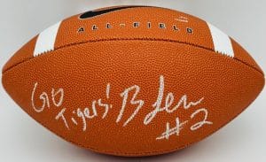 Brendon Lewis Signed Official Size Nike Football Memphis Tigers Autograph Bas K8