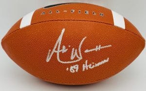 Andre Ware Signed Official Size Nike Football Houston Cougars Heisman Bas J36