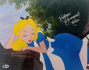 Kathryn Beaumont Alice In Wonderland Signed Metallic 11X14 Photo Disney Bas 045