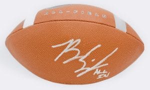 Ryan Silverfield Signed Official Size Nike Football Memphis Tigers Bas K57