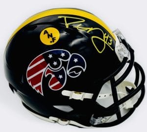 Pat Angerer Signed Iowa Hawkeyes Anf Stars & Stripes Mini Helmet Beckett Bas K63