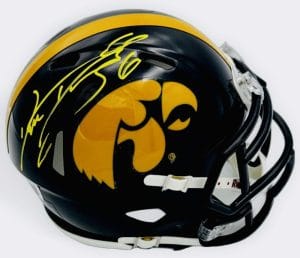 Tim Dwight Signed Iowa Hawkeyes Football Mini Helmet Autograph Beckett Bas K88