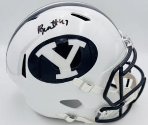 Bear Bachmeier Signed Byu Cougars Full Size Rep Helmet Autograph Coa J1
