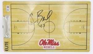 Coach Chris Beard Signed Ole Miss Rebels Elite Basketball Clipboard Beckett J56