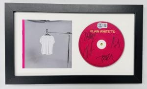 Plain White T'S Signed Framed Cd Display Tom Higgenson Tim Lopez Beckett J47
