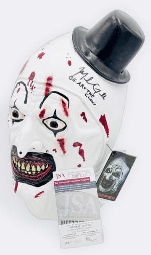 Mike Giannelli Signed Art The Clown Mask Terrifier Hallows Eve Autograph Jsa 612