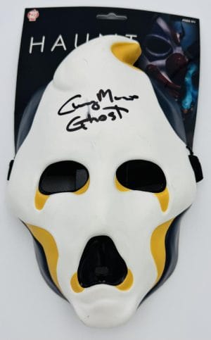 Chaney Morrow Signed Haunt Full Size Ghost Mask Tots Licensed Autograph Bas 161