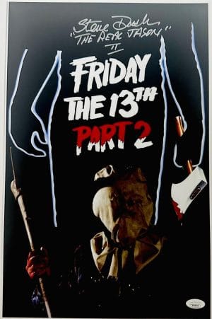 Steve Dash Signed 11X17 Movie Poster Photo Friday The 13Th Jason Voorhees Jsa 43