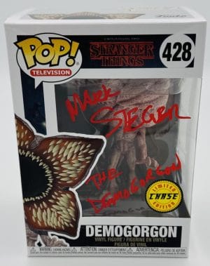 Mark Steger Signed Demogorgon Chase Funko Pop Stranger Things Autograph Bas 959
