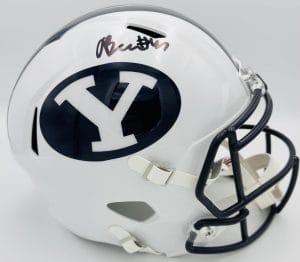 Bear Bachmeier Signed Byu Cougars Full Size Rep Helmet Autograph Bas J41