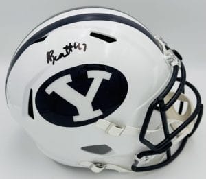Bear Bachmeier Signed Byu Cougars Full Size Rep Helmet Autograph Bas J42