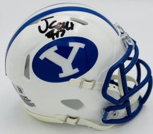Jack Kelly Signed Byu Cougars Mini Football Helmet Autograph Beckett Bas J37