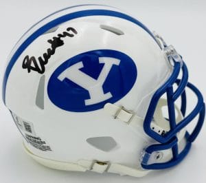 Bear Bachmeier Signed Byu Cougars Mini Football Helmet Autograph Beckett Bas K17