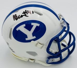 Bear Bachmeier Signed Byu Cougars Mini Football Helmet Autograph Beckett Bas K15