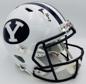 Bear Bachmeier Signed Byu Cougars Full Size Rep Helmet Autograph Bas K43