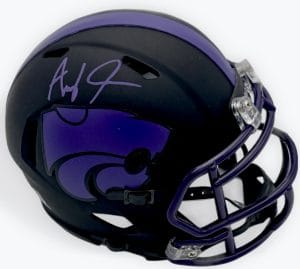 Avery Johnson autograph, Avery Johnson signed, Kansas State Wildcats memorabilia, K-State memorabilia, signed mini helmet, Kansas State collectible, JSA authenticated, autographed mini helmet, quarterback autograph, Big 12 football memorabilia, college football memorabilia, Wildcats collectible, mini helmet display, NCAA memorabilia, K-State football autograph