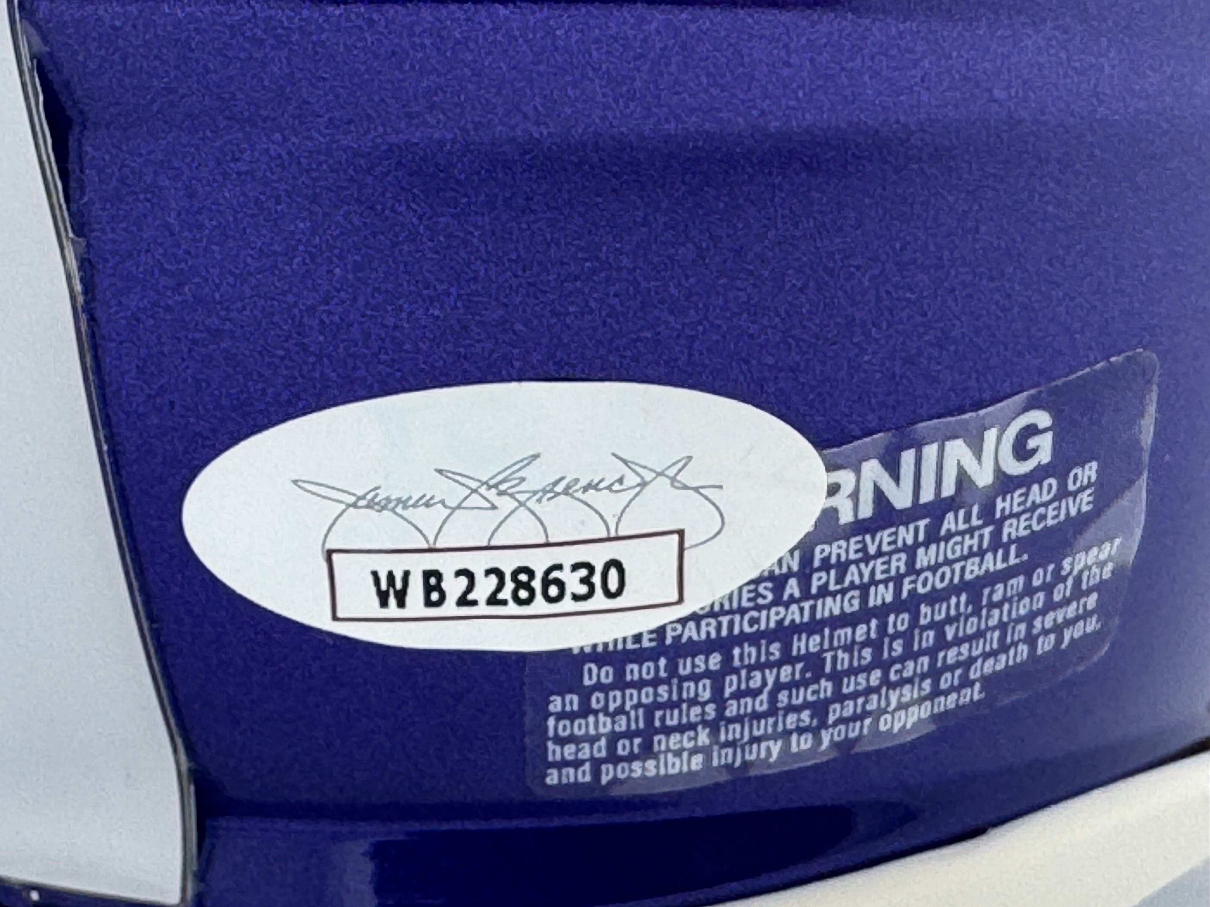 Avery Johnson Signed Kansas State Wildcats Mini Helmet Autograph K State Jsa J30 - Image 2
