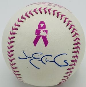 Jim Edmonds autograph, Jim Edmonds signed, St Louis Cardinals memorabilia, pink Mother's Day baseball, MLB memorabilia, signed baseball, BAS authenticated, autographed baseball, Cardinals collectible, breast cancer awareness memorabilia, center fielder autograph, World Series champion autograph, MLB collectible, Cardinals championship memorabilia, baseball memorabilia