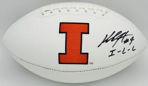 Katin Houser autograph, Katin Houser signed, Illinois Fighting Illini memorabilia, Big Ten memorabilia, signed logo football, Illinois collectible, BAS authenticated, autographed football, quarterback autograph, Big Ten football memorabilia, college football memorabilia, Illini collectible, football memorabilia, Fighting Illini quarterback, Illinois football autograph
