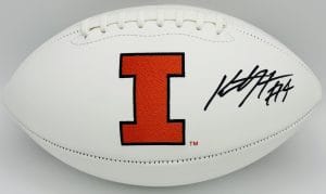 Katin Houser autograph, Katin Houser signed, Illinois Fighting Illini memorabilia, Big Ten memorabilia, signed logo football, Illinois collectible, BAS authenticated, autographed football, quarterback autograph, Big Ten football memorabilia, college football memorabilia, Illini collectible, football memorabilia, Fighting Illini quarterback, Illinois football autograph