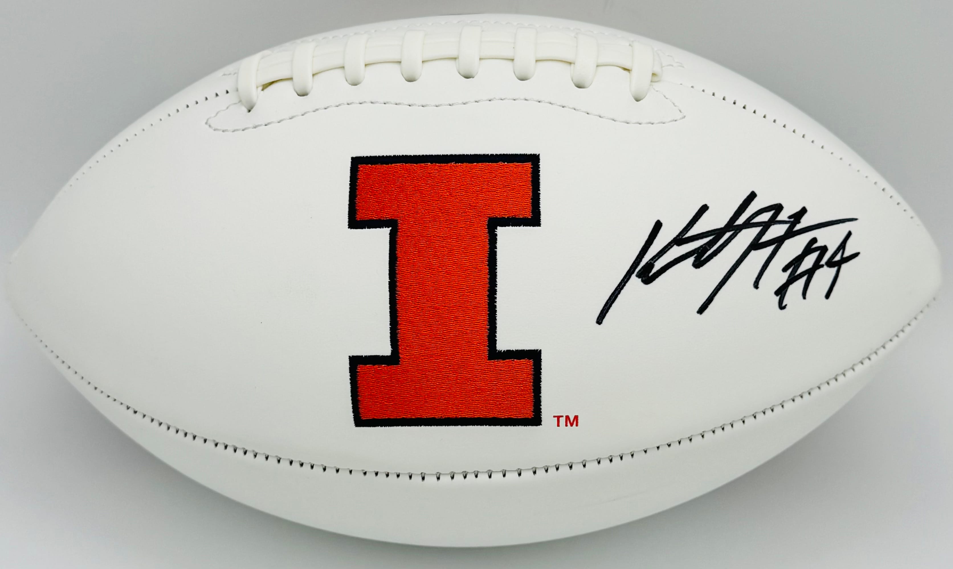 Katin Houser autograph, Katin Houser signed, Illinois Fighting Illini memorabilia, Big Ten memorabilia, signed logo football, Illinois collectible, BAS authenticated, autographed football, quarterback autograph, Big Ten football memorabilia, college football memorabilia, Illini collectible, football memorabilia, Fighting Illini quarterback, Illinois football autograph