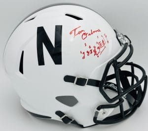Tom Osborne autograph, Tom Osborne signed, Nebraska Cornhuskers memorabilia, signed full size helmet, Nebraska collectible, BAS authenticated, autographed helmet, head coach autograph, Big Ten football memorabilia, college football memorabilia, Cornhuskers collectible, full size helmet display, coaching autograph, Nebraska championship football, replica helmet autograph