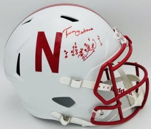 Tom Osborne autograph, Tom Osborne signed, Nebraska Cornhuskers memorabilia, signed full size helmet, Nebraska collectible, BAS authenticated, autographed helmet, head coach autograph, Big Ten football memorabilia, college football memorabilia, Cornhuskers collectible, full size helmet display, coaching autograph, Nebraska championship football, replica helmet autograph