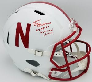 Tom Osborne autograph, Tom Osborne signed, Nebraska Cornhuskers memorabilia, signed full size helmet, Nebraska collectible, BAS authenticated, autographed helmet, head coach autograph, Big Ten football memorabilia, college football memorabilia, Cornhuskers collectible, full size helmet display, coaching autograph, Nebraska championship football, replica helmet autograph