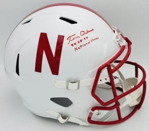 Tom Osborne autograph, Tom Osborne signed, Nebraska Cornhuskers memorabilia, signed full size helmet, Nebraska collectible, BAS authenticated, autographed helmet, head coach autograph, Big Ten football memorabilia, college football memorabilia, Cornhuskers collectible, full size helmet display, coaching autograph, Nebraska championship football, replica helmet autograph
