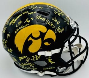 Iowa Hawkeyes team signed helmet, Zach Lutmer autograph, Jeremy Hecklinski autograph, Hank Brown autograph, Kamari Moulton autograph, Trever Lauck autograph, Kade Pieper autograph, Reece Vander Zee autograph, 2026 Iowa Hawkeyes memorabilia, Big Ten memorabilia, 2026 team signed helmet, BAS authenticated, Hawkeyes team collectible, Big Ten football memorabilia, college football memorabilia, Iowa football autograph
