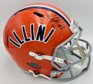 Katin Houser autograph, Katin Houser signed, Illinois Fighting Illini memorabilia, Big Ten memorabilia, signed logo football, Illinois collectible, BAS authenticated, autographed football, quarterback autograph, Big Ten football memorabilia, college football memorabilia, Illini collectible, football memorabilia, transfer quarterback autograph, East Carolina transfer memorabilia