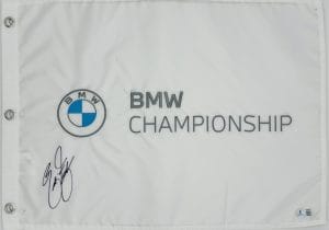 Rickie Fowler autograph, Rickie Fowler signed, BMW Championship memorabilia, PGA Tour memorabilia, FedEx Cup memorabilia, signed golf flag, BAS authenticated, autographed golf flag, golf tournament memorabilia, PGA Tour collectible, golf memorabilia, Rickie Fowler collectible, tournament flag autograph, PGA Tour star memorabilia, BMW Championship flag